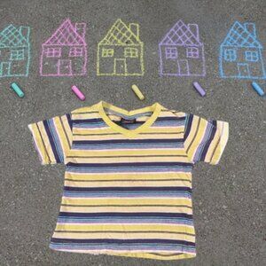 Quad Seven Boy’s Cotton V-Neck Stripe Shirt